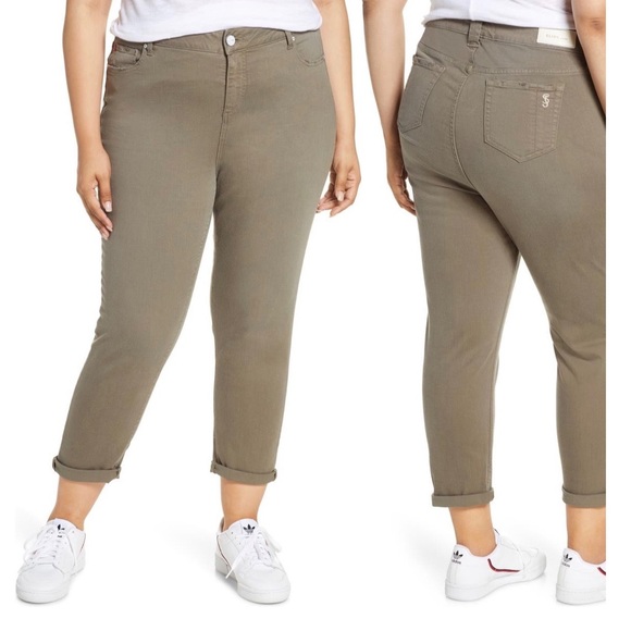 slink jeans Denim - Slink Jeans | High Waisted Tasha Distressed Ankle Boyfriend Jeans Size 16